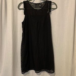 NWT Bloomingdale’s Aqua Black Ruffle Dress